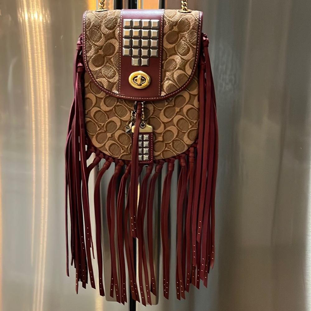Brand new Coach fringe purse